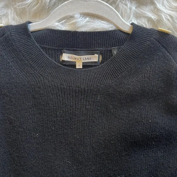 Helmut Lang Black Cashmere Blend Sweater - Picture 4 of 7